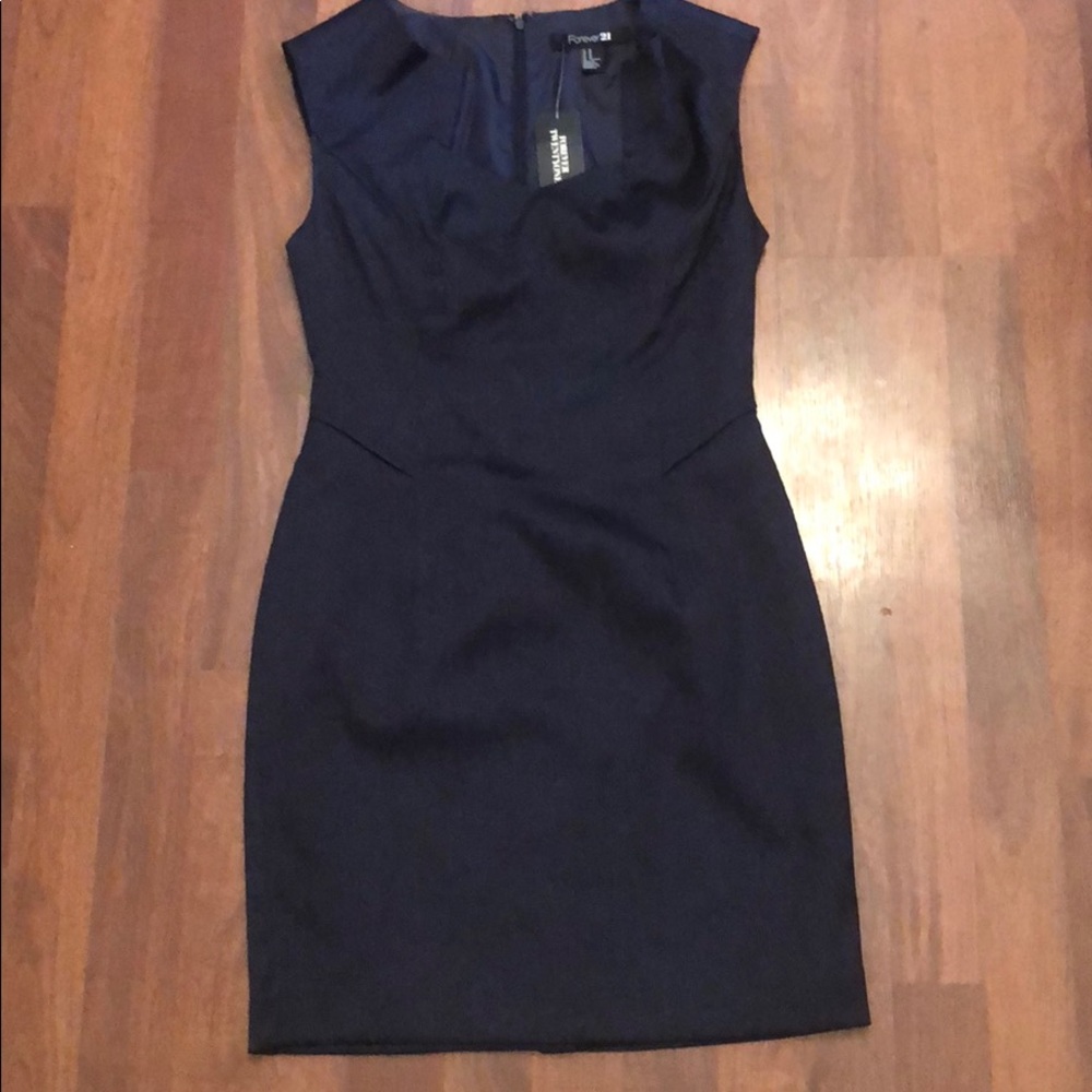 Navy Work Dress - Size M